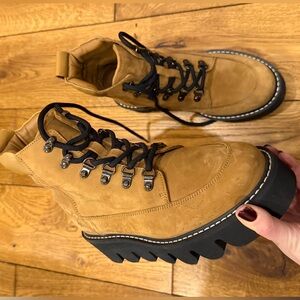 Tan Lug Sole Boots
